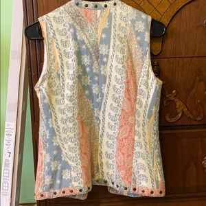 Vintage look embellished vest